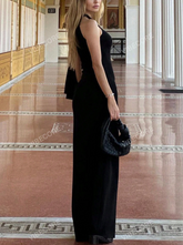 Solid One Shoulder Mermaid Hem Elegant Longline Dress